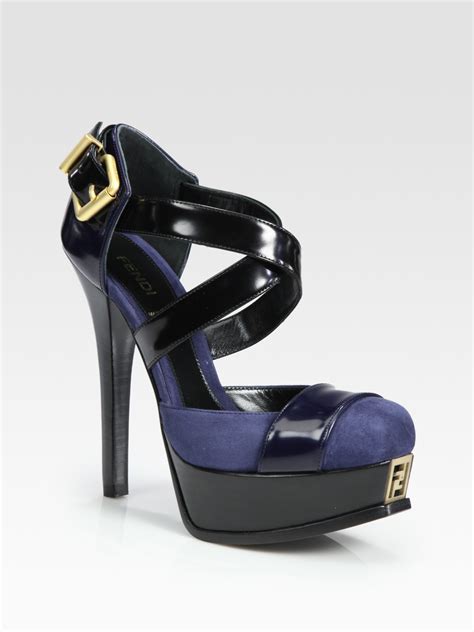 fendi blue heels|fendi platform heels.